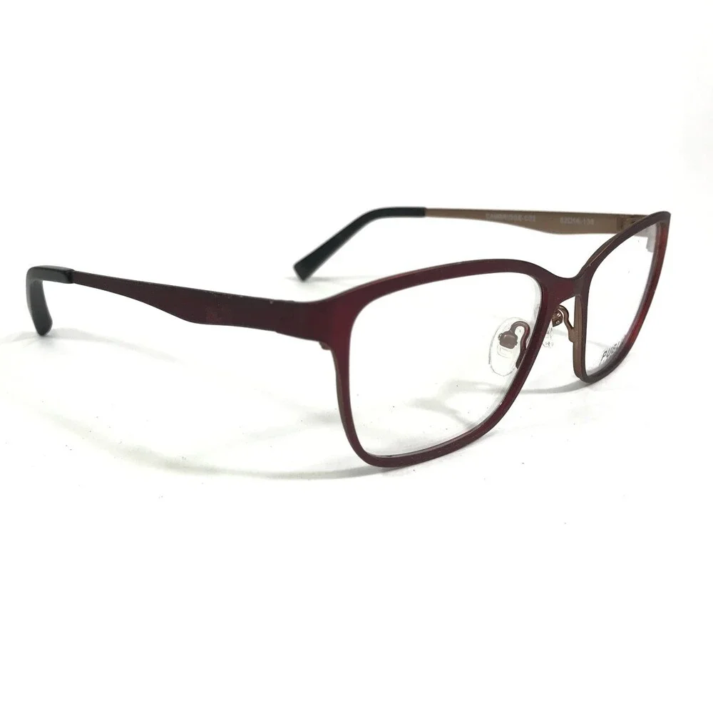 Public Eyeworks Eyeglasses Frames CAMBRIDGE-C02 Red Square Cat Eye 52-16-138